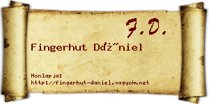 Fingerhut Dániel névjegykártya